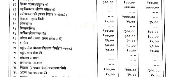 College Fee  2024-2025