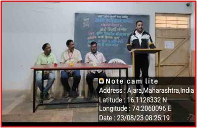 Alumni Lecture :  Date 23/8/23 (Mr. Vinayak Sutar)