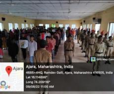 The students and staff of our college sang the National Anthem song. on  09/08/2022).